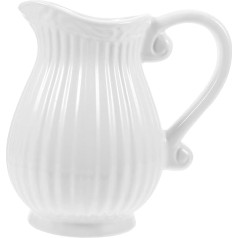 Amosfun Vāze ar ziedu krūzes lejkanna Dekoratīva puķu vāze Dekoratīvās vāzes luksusa istabai Rustic Flower Vase Milk Jug Vase Old Vase French Ceramic White Flower Arrangement