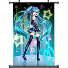 KARMA-X Liels 60 x 90 cm Vocaloid Kakemono Scroll Picture Anime Manga Auduma plakāts Sienas Scroll Plakāts Sienas apdare Dāvana Miku Hatsune