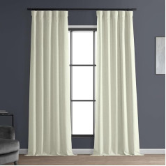 HPD Half Price Drapes FLCH-FM20128-84 Itāļu mākslīgā lina aizkari Ziloņkaula kauls