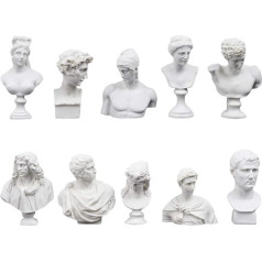 EXCEART 10 x Mini figūriņas Grieķu mitoloģija Statue Resin skulptūra Pasaules slavens skaitlis Home Desktop Decor Retro Art Statue Room