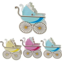 TOYMYTOY 30 x Baby Shower Stroller Candy kastes papīra dāvanu kastes kāzu pusei