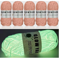 5 gabali Glow-in-the-Dark Thread Upgrade dzija DIY Craft Šūšanas piederumi Poliestera diegi mūzikas festivālam Valentīna diena 2023 Jaunums (Rozā)