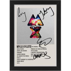 Coldplay MYLO XYLOTO albuma vāka parakstīts plakāts - Ierobežots autogrāfēts parakstīts plakāts Dāvana faniem (ierāmēts A4 formātā)