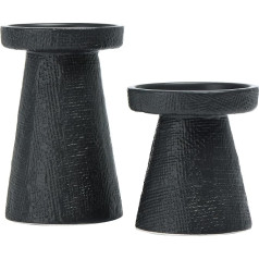 Main + Mesa Набор из 2 держателей для свечей Stoneware Pillar Candle Holders