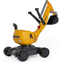 Rolly Toys rollyDigger Komatsu 421169 Smilšu rotaļlieta, pelēka / dzeltena, bērniem no 3-8 gadiem, automātiska bloķēšana, 102 x 43 x 74 cm