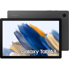 Samsung Galaxy Tab A8, Android planšetdators, WiFi, 7040 mAh akumulators, 10,5 collu TFT displejs, četri skaļruņi, 32 GB/3 GB RAM, planšetdators, pelēks