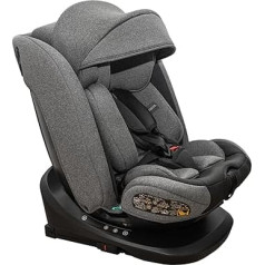 KidsZone bērnu sēdeklītis ar ISOFIX 0+1/2/3 grupu (0-36 kg un 0-12 gadi), 360° pagriežams i-Size