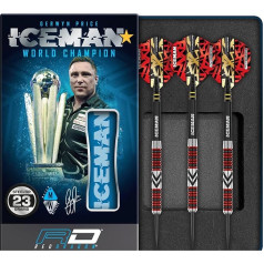 RED DRAGON Gerwyn Price Iceman Firebird Premium volframa šautriņu komplekts ar lidojošiem lidojumiem un kātiņiem