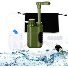 Lixada Water Filter 5000L Camping Water Filter Survival Water Filter Pump with Storage Bag for Drinking Water Emergency Survival Camping Travel Fishing