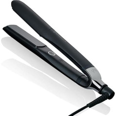 ghd Platinum+ Black Intelligent Professional matu taisnotājs, mazāk lūstoši mati, vairāk spīduma un krāsas aizsardzība, Ultra Zone tehnoloģija, optimāla ķemmēšanas temperatūra 185ºC Homogēna temperatūra