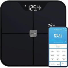 iHealth Nexus PRO savienots Wellness Scale 12 ķermeņa rādītāji - svars, ķermeņa tauku uc. - Inteliģenta lietotāja atpazīšana pēc profila, personalizētas labsajūtas tendences un mērķi, maks. 180 kg