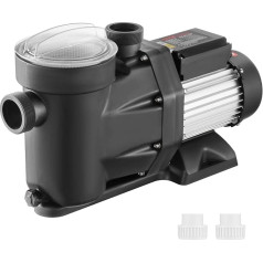 VEVOR 1,5 PS Schwimmbadpumpe, 220 V-240 V, 1450/2860 U/min Poolpumpe 1100 W, 27800 L/h maks. Durchfluss, leistungsstarke Umwälzpumpe, energiesparende Filterpumpe für Aufstellpools