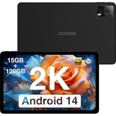 DOOGEE T20S Android planšetdators 10,4 collas, Android 14 planšetdators, 15GB (8+7) RAM + 128GB ROM (1TB TF), T616 Octa-core 2.0GHz, 4G LTE/5GWifi/2k 2000x1200 FHD, 13MP + 5MP/7500mAh/GMS/Wifi idevine L1