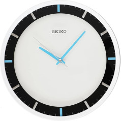 Seiko Mari Art Deco 12 collu matēts balts sienas pulkstenis