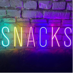 LED Sign Snack neona zīmes Pārtikas LED gaismas veikals sienas dekori Popcorn lampas Pizza Burger Tacos apdares gaismas USB spilgtuma regulējams