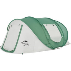 Naturehike Pop-Up telts 3-4 personām Liela izmēra pop-up teltis Viegla uzstādīšana Ģimenes telts ar četrpusēju ventilāciju Ūdensizturīga automātiska tūlītēja telts festivāliem, pārgājieniem, kempingiem