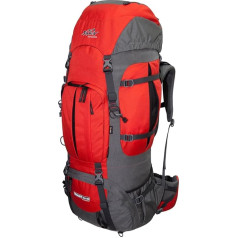 Tashev Outdoors Trekinga mugursoma Pārgājienu mugursoma Mount 100 Plus 20 litru, izgatavota no Cordura, ieskaitot lietus pārvalku, sarkana