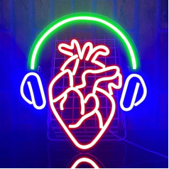 PILOYINDE Heartbeat Neon Sign Innovative LED Sign Personalizēta USB powered Neon Sign for Bedroom Restaurant Bar Party Wall Decoration