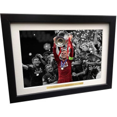 Somas un skapīši 2019 Champions League Win 12x8 A4 formāta parakstīta fotogrāfija Liverpool Jordan Henderson