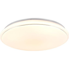 Reality Leuchten TILION R67231106 LED griestu gaisma Plastikāta balta ar 21 vatu LED trafaretu Tālvadības pults, tālvadības pults, dimmeris, krāsu maiņa