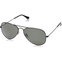 Ray Ban Sonnenbrille Aviator, 58 mm, Gestell: Schwarz, Gläser: Grün G15