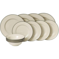 Royal Doulton Gordon Ramsay Union Street 40012620 Geschirr-Set, 12-teilig, cremefarben, Steingut, 33,2