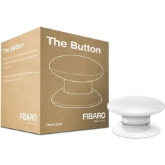 FIBARO The Button White / Z-Wave Plus Drahtlose Tragbare Schalt-Knopf, Weiß, FGPB-101-1