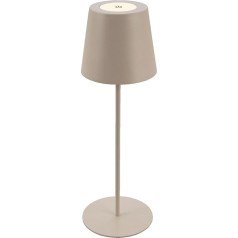 Trango Beige LED galda lampa IP44 Splashproof 2017-03C Bezvadu un skārienjūtīga pilnībā dimmējama 3 Watt 2700 K Warm White Guļamistaba Dārzs Restorāns Bārs Patio Kempings Galda lampa Ar akumulatoru uzlādējama