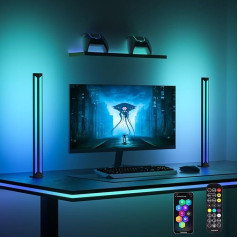 bedee Smart LED Lightbar: 42 cm RGB spēļu lampa ar vairākiem režīmiem, mūzikas sinhronizāciju, TV fona apgaismojumu ar tālvadības pulti, lietotnes vadību, dimmējams spēļu LED apgaismojuma aksesuārs datoram, TV, spēļu istabai