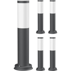 ledscom.de Poru Pathway Light / Bollard Light for Outdoor Use IP44 39 cm Antracīts 1x E27 Max. 40 W Komplektā 5 gab.