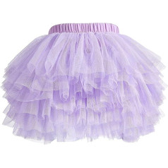 NANQUAN Bērnu meiteņu Tutu svārki mazulim 6 kārtu Tilla Tutus 1-8T gaiši violeta