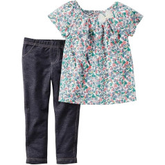 Carters Bērnu apģērbu apģērbs Meiteņu apģērbs Meitenes 2 gabali Top & Jeggings Set Pink Floral