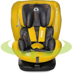 Lorelli Phoenix autokrēsliņš ar ISOFIX, 360 grādu rotācija, (0-36 kg), augošs autokrēsliņš i-izmēra 40-150 cm - 0+/1/2/3 grupa, bērnu sēdeklis no dzimšanas, 5punktu drošības jostas, regulējams galvas balsts, dzeltens