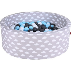 Knorrtoys 68165 Ball Pit Soft Grey White Clouds 300 bumbiņas Krēmkrāsas / pelēka / gaiši zila