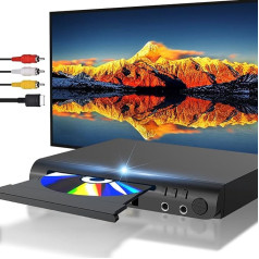 HDMI DVD atskaņotājs televizoram, visu reģionu DVD atskaņotājs ar karaoke pieslēgvietām un USB ieeju, PAL/NTSC saderība, mājas CD DVD atskaņotājs ar HDMI un RCA/AV kabeļiem