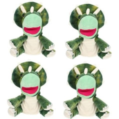 ibasenice Pack of 4 Hand Puppet Plush Hand Puppet lelles bērniem Soft Toy Puppet Bērnu rotaļlieta Interaktīvā rotaļlieta Plīša rotaļlieta Smieklīga plīša lelle Bērnu piederums