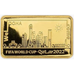 The Koin Club FIFA Pasaules kausa izcīņas Katara 2022 futbolā norises vietas Gold Bar - Doha Skyline