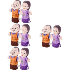 BESTonZON Pack of 8 Character Hand Puppets Interaktīvās lelles Bērnu figūra Marionete Kafijas kanna cimdu rotaļlieta vīriešiem Realistiska figūra lelle Bērnu roku rotaļlieta