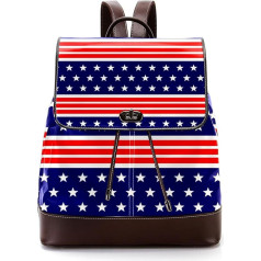 Star Stripe Personalizētas skolas somas Grāmatu somas pusaudžiem, daudzkrāsainas, 27 x 12,3 x 32 cm, mugursomas mugursomas, daudzkrāsains