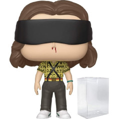 POP Stranger Things kaujas vienpadsmitais ar aizsietām acīm Funko! vinila figūriņa (komplektā ar saderīgu aizsargvāciņu kastītē), daudzkrāsaina, 9,5 cm