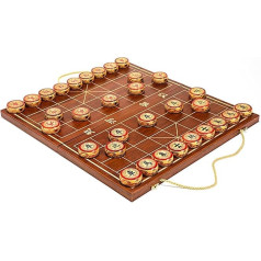 Stratēģijas galda spēles Phoebe Ķīniešu šaha spēle Xiangqi 2 spēlētājiem Puzzle spēles Ceļojumu spēles ar saliekamo galdu (5,8 cm/2,3 collas)