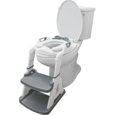 BAMBINAO 2 in 1 Potty Training Seat: toddler Potty Training Toilet, toddler Step Stool for Boys and Girls! Podnieka sēdeklis ar aizsardzību pret šļakatām, neslīdošo paliktni un 5 līmeņiem.