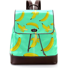 Bananenblau schöne personalisierte Schultaschen Büchertaschen für Teenager, Mehrfarbig, 27x12.3x32cm, Rucksack Rucksäcke