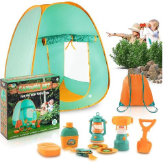 Joya Creative Bērnu rotaļu telts Pop Up Playhouse Baby, piedzīvojumu bērnu āra, Explorer komplekts, Explorer komplekts, rotaļu bērnu telts dāvanas bērniem 2-6 gadi meitenes zēni rotaļlieta