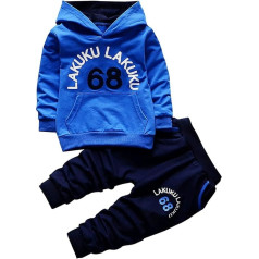 Bērnu apģērbu komplekts Zēnu apģērbu komplekti Meitenes Tracksuits Hoodie T-krekls ar garām piedurknēm krekliņi Svīteris + bikses sporta bikses 2 gabali apģērbi 0-5 gadu bērniem