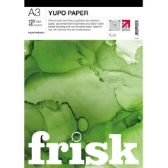 Frisk Yupo 155 gsm A3 lielformāta papīra bloks - balts - 15 lapas