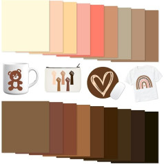 Tintnut Sublimation Pattern Transfer Paper Skin Tone 18 lapas 12x10 collu Cream Camel Barely Beige Brown Tan Sublimation Transfer Paper Saderīgs ar Cricut priekš