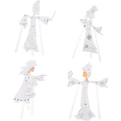 BCOATH 52 komplekti DIY materiālu komplekts Craft Toy 3D montāžas rotaļlieta Hand Puppets bērniem Handmade Shadow Puppetry Kit Ķīniešu tradicionālā rotaļlieta Toy Paper