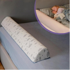 ComfyBumpy Toddler gultas sliedes gultas sliedes ar mazgājamu pārvalku - bērnu putu gultas sliedes - gultas barjera divguļamai, karaliskajai, karalienes gultai [1 Pack]