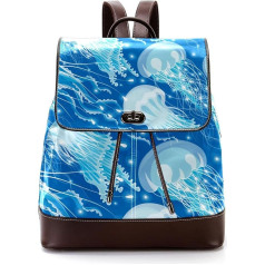 Blue Ocean Life Medlyfish Beautiful Personalised School Bags Grāmatu somas pusaudžiem, daudzkrāsains, 27x12.3x32cm, mugursomas mugursomas